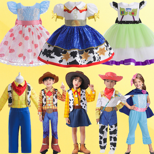 六一节亲子服装迪士尼玩具总动员cosplay胡迪翠丝牧羊女角色扮演