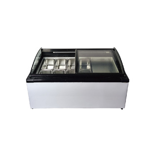 台式冰淇淋展示柜6桶8盒商用厚切炒酸奶展示柜硬冰激凌冷冻柜