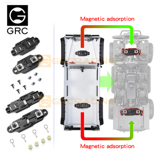 GRC 可调间距磁吸车壳柱 攀爬车壳强磁铁隐形 TRX4 SCX10 G168A