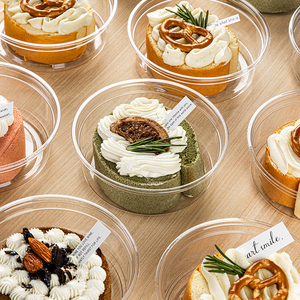 蛋糕卷包装盒瑞士卷打包小盒子甜品烘焙巴斯克分装碗单个透明切件
