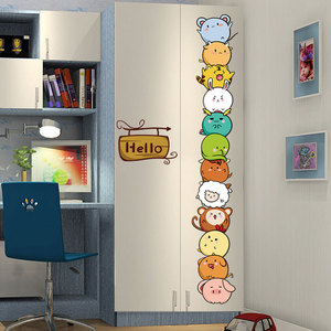 卡通儿童房间装饰门贴衣柜贴纸墙贴画柜子自粘3D立体卧室创意背景