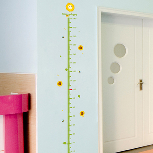 向日葵儿童宝宝测量身高贴纸幼儿园儿童房墙贴画墙壁墙面装饰自粘
