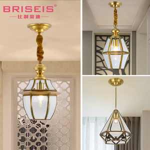 BRISEIS全铜户外吊灯室外庭院花园过道灯欧式简约阳台小吧台灯具