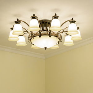 客厅大灯2023美式简欧式吸顶灯现代简约大气卧室LED大厅大堂灯具
