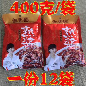 佐香园熟酱400g 大袋熟黄豆酱 东北农家豆瓣酱 调味酱蘸酱12袋包