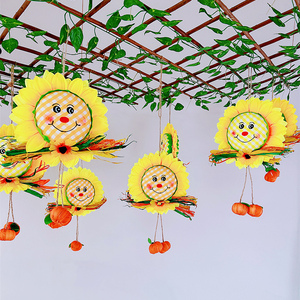 五一六一装饰品幼儿园环境布置教室走廊天花板挂饰吊饰店铺太阳花