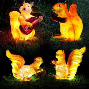 户外卡通动物灯松鼠灯园林亮化草坪灯创意发光装饰庭院景区景观灯