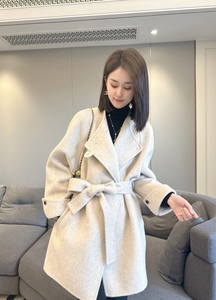 韩版设计感高级感无领大衣女秋冬新款小个子显瘦百搭外套洋气潮女