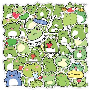 50枚呱呱贴纸可爱卡通动物个性涂鸦电脑滑板手账本青蛙装饰表情包