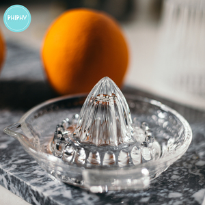 PHIPHY玻璃柠檬榨汁器简易手动水果榨汁机果核分离橙子压汁器家用