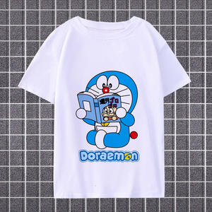 哆啦A梦纯棉短袖t恤机器猫叮当猫衣服卡通动漫可爱童装夏季新款潮