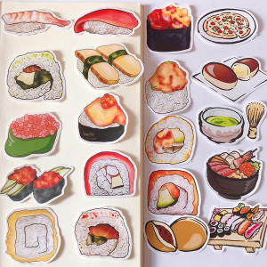 魔女家日本料理美食食物贴纸自制家庭手写菜单本diy手账手帐素材 阿里巴巴找货神器