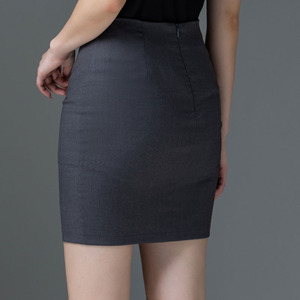 灰色西装半身裙夏季不显肚子职业女士工装包臀裙小个子短裙一步裙