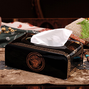 欧式陶瓷纸巾盒客厅装饰抽纸盒创意欧式奢华客厅茶几家居摆件用品