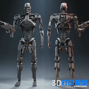 终结者t800 3d打印模型3d打印图纸机器人骷髅机甲手办stl文件雕像