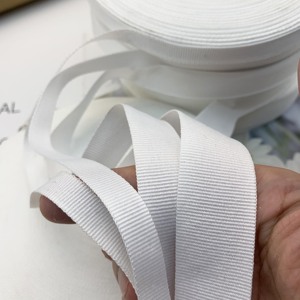 现货0.6-4cm白色螺纹织带压边条辅料服装侧边条滚边条装饰包边条