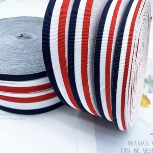 现货1-4cm红白藏青条纹织带辅料压边条彩色横纹织带侧边滚边条