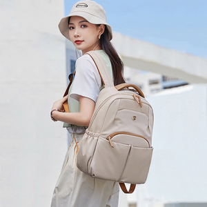 日韩小众休闲双肩包女简约大容量旅行包时尚学生书包通勤电脑背包