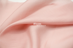 微廓微透明 桃粉色超薄天丝丝麻半棉真丝亚麻布料 衬衫汉服面料