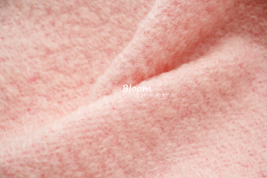 垂感细腻 桃粉色粉白立体圈圈毛料羊毛布料 外套斗篷大衣diy面料
