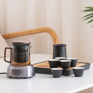 青鸟壶功夫茶具套装家用客厅简约陶瓷干泡茶盘现代小套煮茶电陶炉