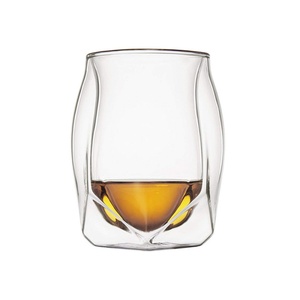 出口欧洲双层威士忌酒杯子无铅玻璃欧式创意洋酒杯家用闻香杯套装