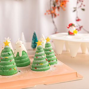 8连圣诞树硅胶模具圆锥形圣诞烘焙模具蜡烛手工皂模烘焙圣诞厨具