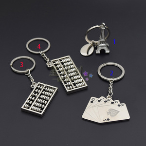 6档8档算盘钥匙扣铁塔扑克牌创意汽车金属钥匙链挂件男女士钥匙圈