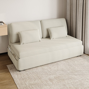 可折叠沙发床两用1.2米适合放在客厅的床实木储物多功能抽拉沙发