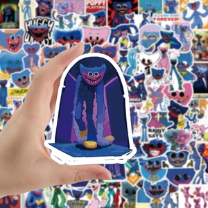 大蓝猫波比的游戏时间贴纸玩具儿童学生卡通水杯手机贴画防水50片