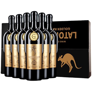 澳洲进口红酒16.5度金属标金袋鼠干红葡萄酒整箱6瓶正品正宗精选