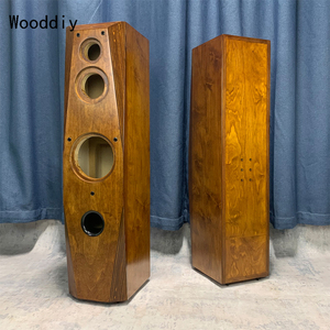 Wooddiy 6.5寸8寸10寸12寸实木桦木夹板斜角落地三分频音箱空箱体