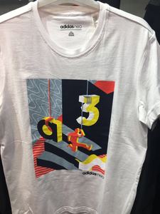Adidas阿迪达斯男装19夏新款Neo圆领纯棉休闲T恤短袖EJ7063EJ7064