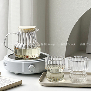 韵器ins风玻璃冷水壶家用可煮水茶壶浓缩咖啡茶壶高硼硅耐热玻璃