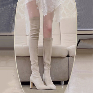 OMG！！韩国小姐姐靴子！高跟弹力瘦瘦靴显瘦显腿长过膝长靴