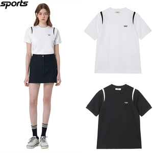 韩国代购APC高尔夫球服穿搭运动24年春季新款纯色舒适短袖T恤女式