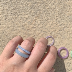 糖果戒指两个装一套食指指环2022新款小众设计感叠带少女心个性