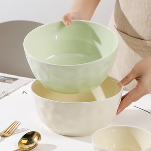 8英寸大汤碗2只装家用陶瓷大碗汤盆大容量汤碗创意奶油风麻辣烫碗