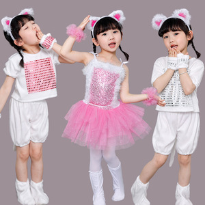 新六一儿大童小猫老鼠卡通动物演出表演服装猫咪衣服话剧舞台纱裙