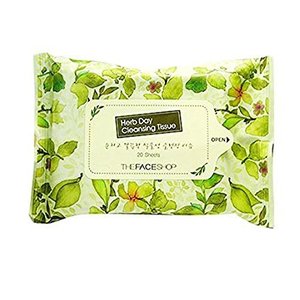 The Face Shop Herb Day Cleansing Tissue - portable