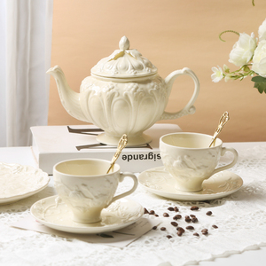 复古法式下午茶壶陶瓷宫廷咖啡杯碟下午茶红茶杯欧式优雅套装家用