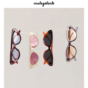 VINTAGETASTE 原创新款猫眼拼色高级感小众墨镜防晒uv400太阳眼镜