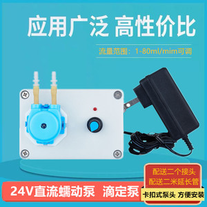 24伏直流蠕动泵自吸泵小型实验静音循环小计量抽水泵食品级滴定泵