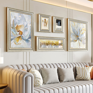 美式风格装饰画客厅沙发背景墙轻奢挂画高档大气现代欧式组合壁画