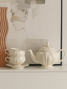 陶瓷碟新  优雅欧式骨瓷法式下午复古茶具茶壶奢华红茶家用杯英式