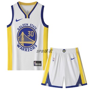 NIKE耐克儿童款运动套装T恤勇士队30号库里球衣汤普森11号篮球服