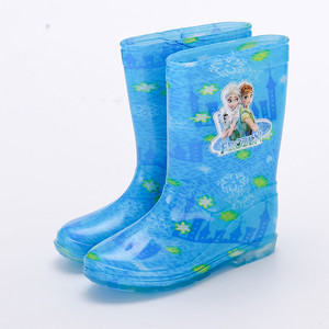新款冰雪奇缘水晶儿童雨鞋男童女童加厚防滑宝宝小孩雨靴亲子童鞋