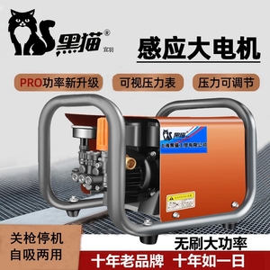 黑猫洗车机可调压高压水泵家用220v大功率刷车水枪汽车清洗机水枪
