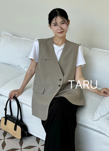 TARU正品韩版西装马甲女外穿24春秋新款无袖背心西服马夹外套显瘦