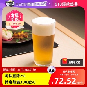 日本进口东洋佐佐木玻璃杯家用水杯啤酒杯子无铅玻璃杯日式钢化